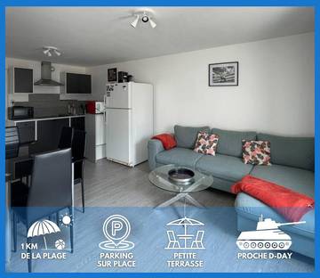 Gîte pour 6 personnes, avec vue et terrasse, animaux acceptés à Vierville-sur-Mer