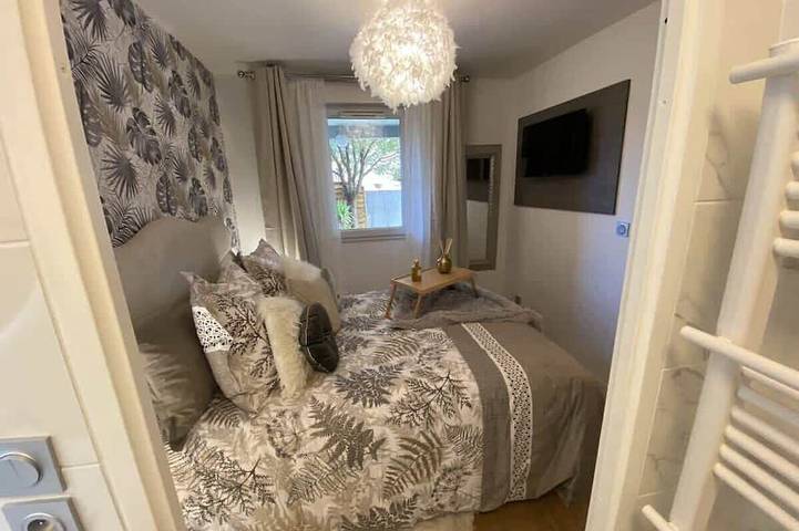 Apartamento entero, Le Jungle : T2 avec Jardin et Jacuzzi in Blagnac, Toulouse region