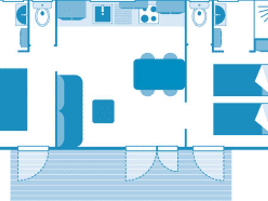 Camping Sandaya Sanguinet Plage - Mobile home 4 persons - Cottage Cocoon 4p 2bed 2bath Clim Premium in Sanguinet, Côte d’Argent