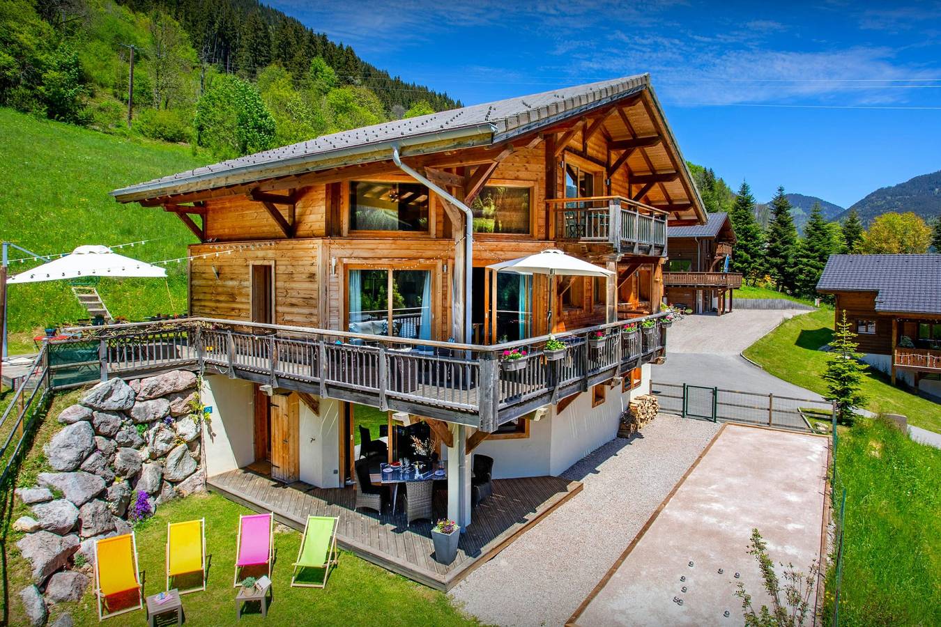 Chalet voor 14 personen met terras in Seytroux, Thonon-les-Bains en omgeving