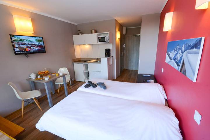 Studio für 2 Personen, mit Pool und Sauna