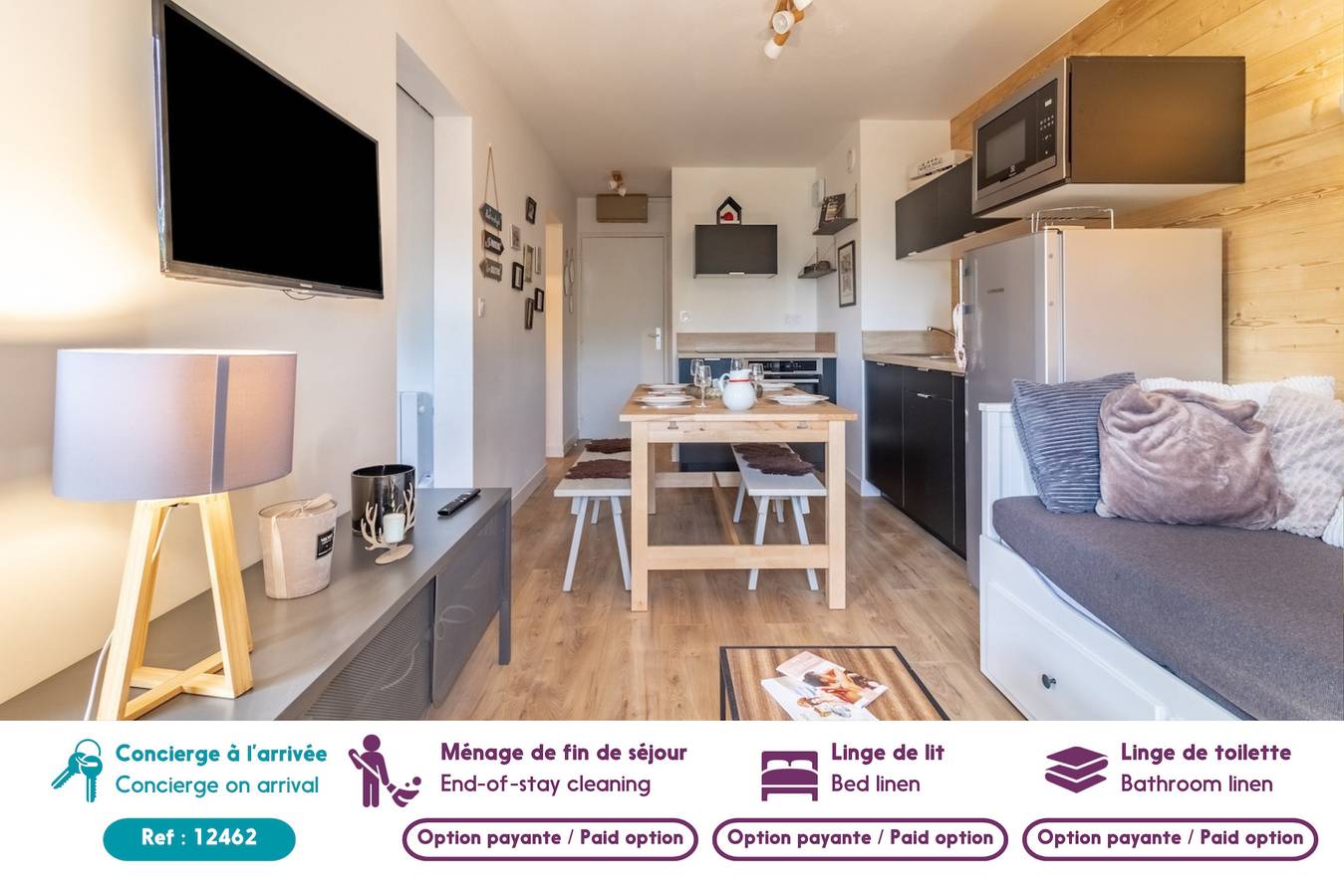 Ganze Wohnung, 80m von der Piste - f&amp;amp;uuml;r 4 Erwachsene/2 Kinder in Génos, Französische Pyrenäen