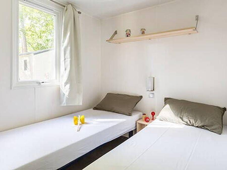 Camping Le Ried   - Mobilheim 4 personen - Mobilheim | Comfort | 2 Zi. | 4 Pers. | Erhöhte Terrasse in Boofzheim, Region Sélestat-Erstein