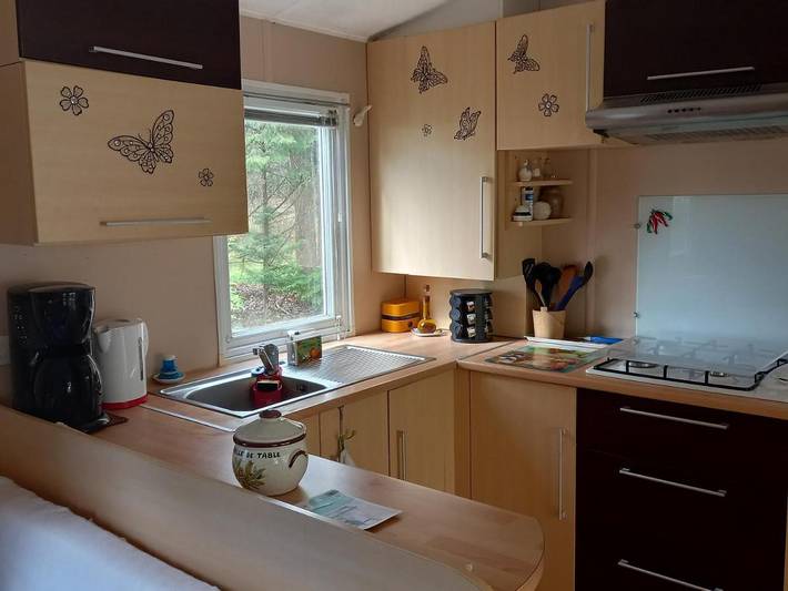 Camping pour 4 personnes, avec Terrasse ainsi que Jardin et Vue
