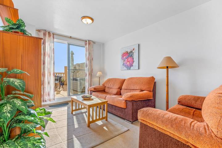 Apartamento entero, Apartamento en Bolnuevo con vistas al mar, piscina compartida, A/A y Wi-Fi in Bolnuevo, Mazarrón