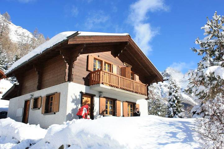 Ferienhaus für 6 Personen, mit Balkon und Garten in Zinal
