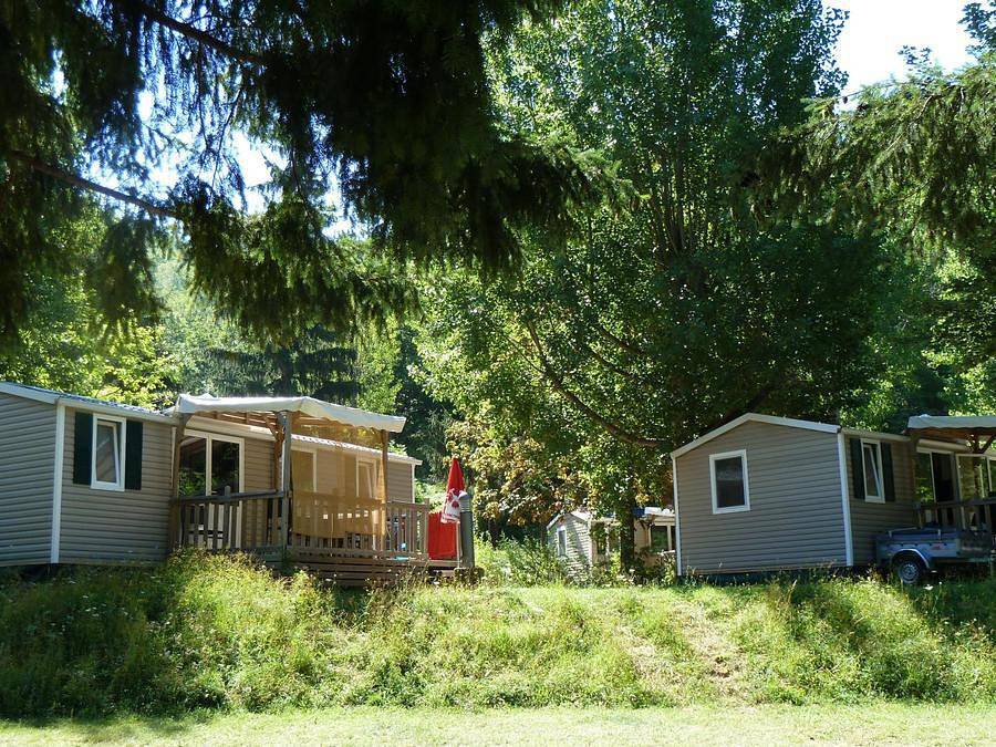 Flower Camping Le Pont du Tarn - Mobilheim 6 personen - Orchidee Premium in Florac-Trois-Rivières, Cevennen