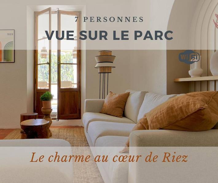 Gîte pour 7 personnes, avec vue et terrasse à Riez