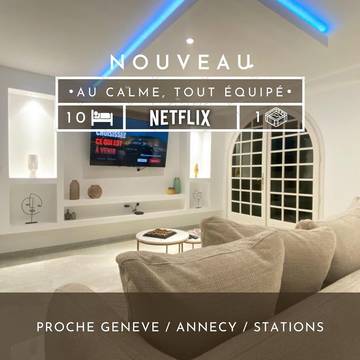 Gîte pour 10 personnes, avec vue et jardin à Fillinges