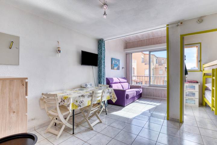 Location de vacances pour 4 personnes, avec balcon et jardin, adapté aux familles au Cap d'Agde