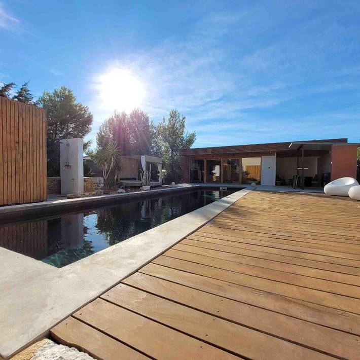 Chambre d’hôte pour 2 personnes, avec piscine ainsi que jardin et vue dans les Pyrénées-Orientales