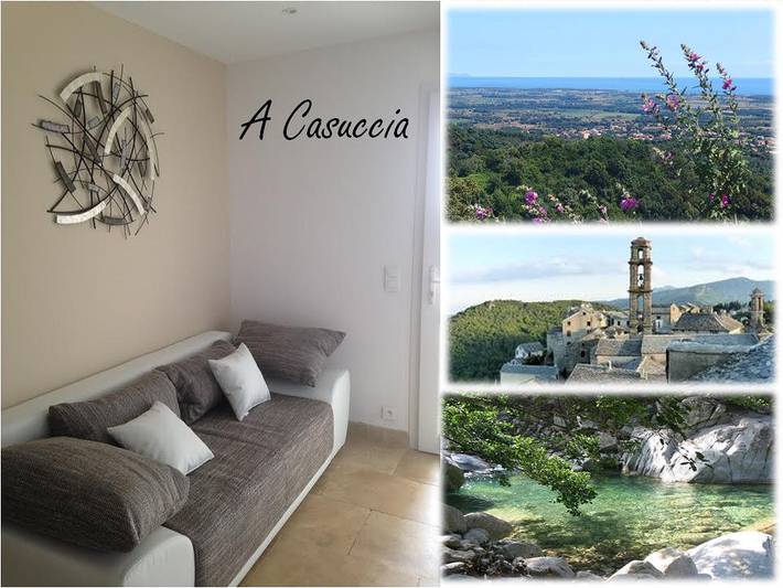 Gîte pour 4 personnes, avec jardin et terrasse à Castellare-di-Casinca