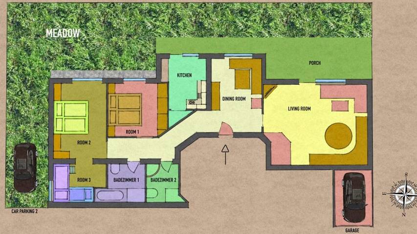 Ferienwohnung für 6 Personen, mit Garten und Ausblick, kinderfreundlich - 1