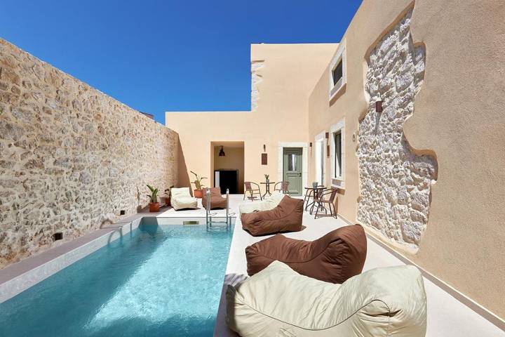 Appartement de vacances pour 2 personnes, avec Terrasse ainsi que Jardin et Piscine