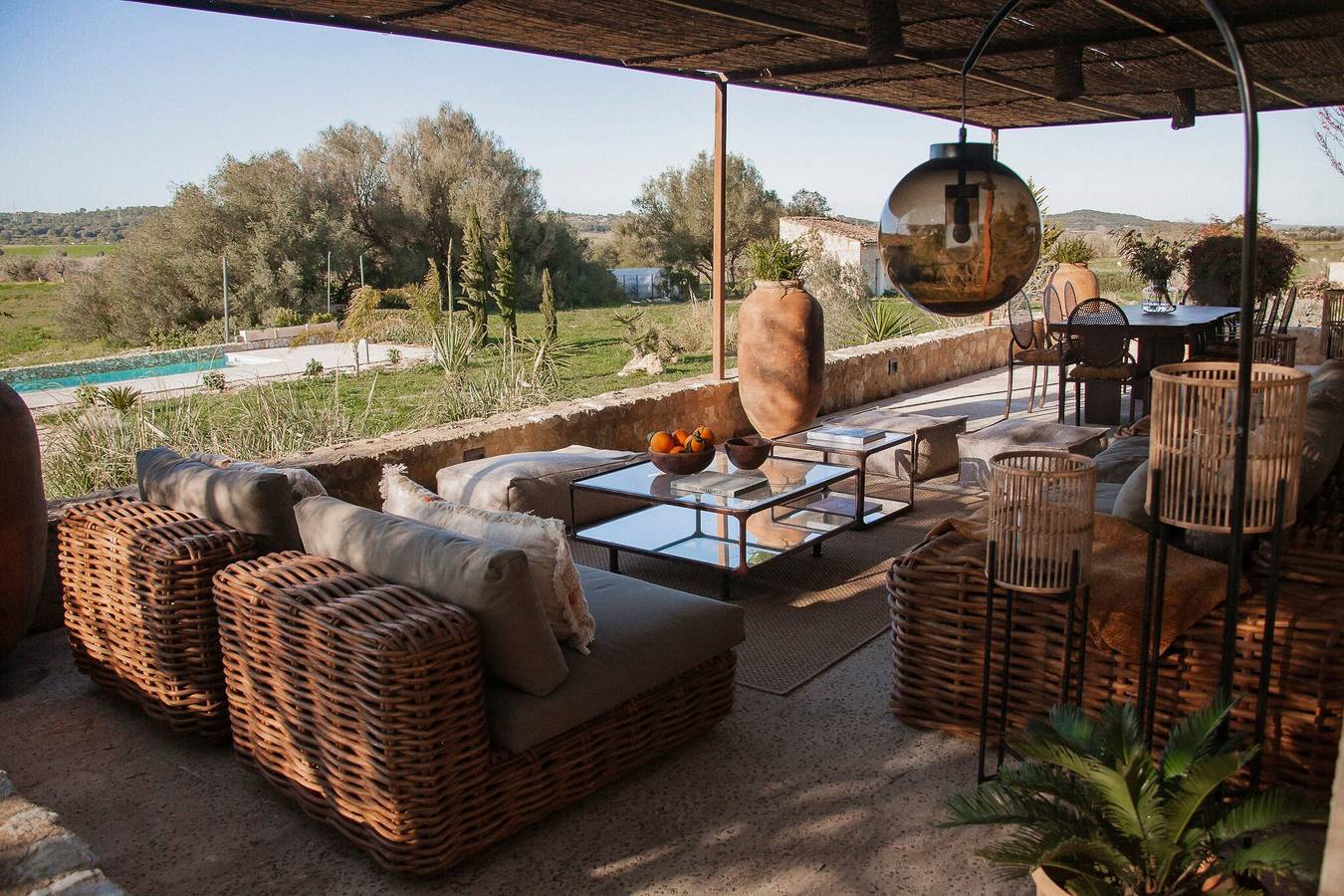 Luxuriöse Öko-Ferien-Finca, mit atemberaubendem Panoramablick auf das Tramuntana-Gebirge in Sineu, Mallorca Inselmitte