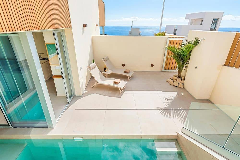 Villa la Majuda with heated plunge pool and garden in Las Eras, Fasnia