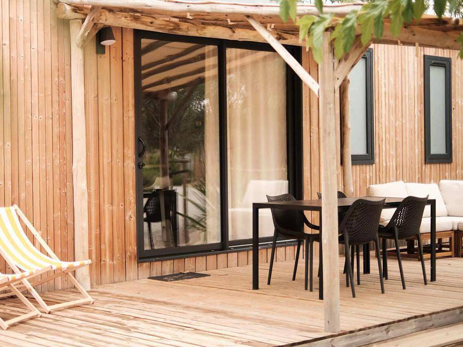 Camping Blendin Retreat Agde - Mobilhome 4 personnes - Cottage Roussane 3 Pièces 4 Personnes Climatisé + Tv 2sdb in Grau-d'Agde, Agde