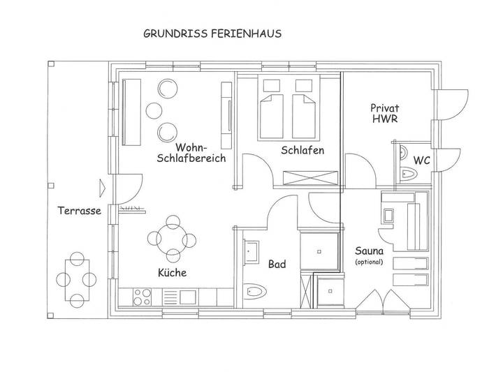 Ferienhaus für 4 Personen, mit Terrasse und Garten in Hessen - 4