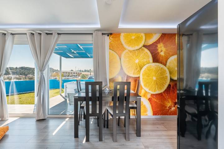 Ferienwohnung für 4 Personen, mit Balkon und Whirlpool sowie Garten in Afantou - 4