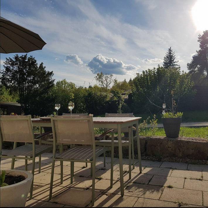 Ferienhaus in Atzenhain mit Großer Terrasse in Mücke, Vogelsberg Region