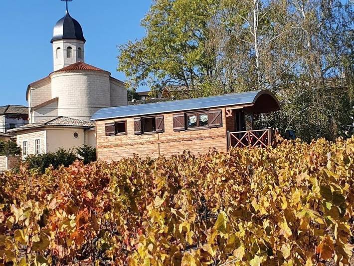 Maison de campagne pour 4 personnes, avec Balcon et Terrasse ainsi que Jardin et Vue à Chiroubles