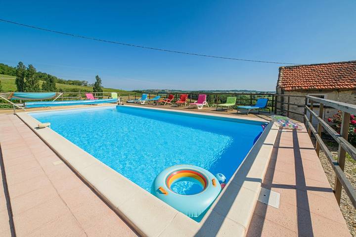 Ferienhaus für 14 Personen mit Ausblick in Castelmoron-sur-Lot, Marmande und Umgebung