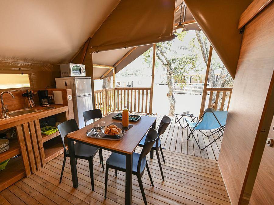 Camping Le Parc de Bormes - Lodge 4 personen - 2 slaapkamers, foto 6