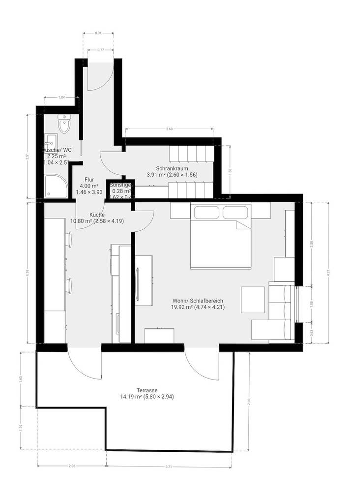 Ferienwohnung für 2 Personen, mit Terrasse und Ausblick in Biberwier - 4
