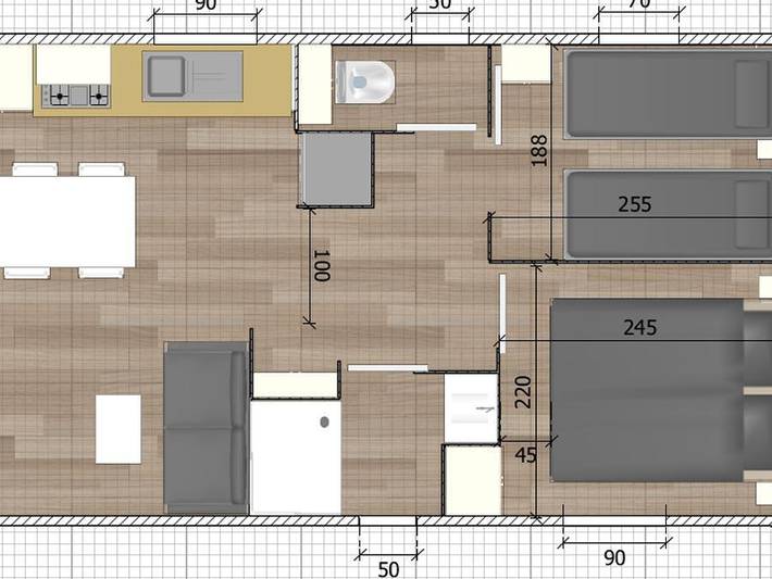 Mobil home pour 4 personnes, avec bassin pour enfant à Labeaume - 3