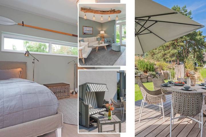 Ferienhaus für 6 Personen, mit Garten und Sauna sowie Ausblick, mit Haustier in Loddin