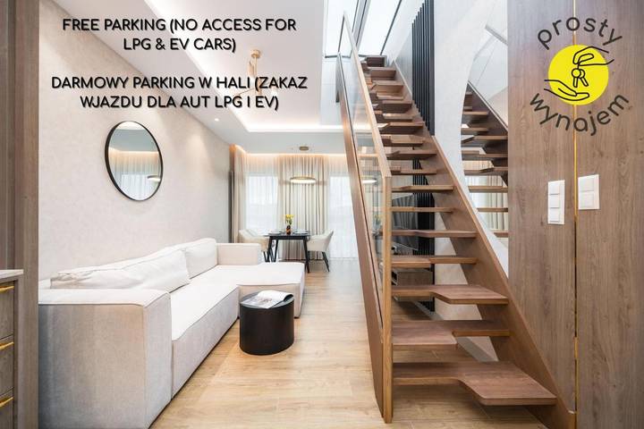 Loft dla 4 osób, z widok i balkon w Gdańsk