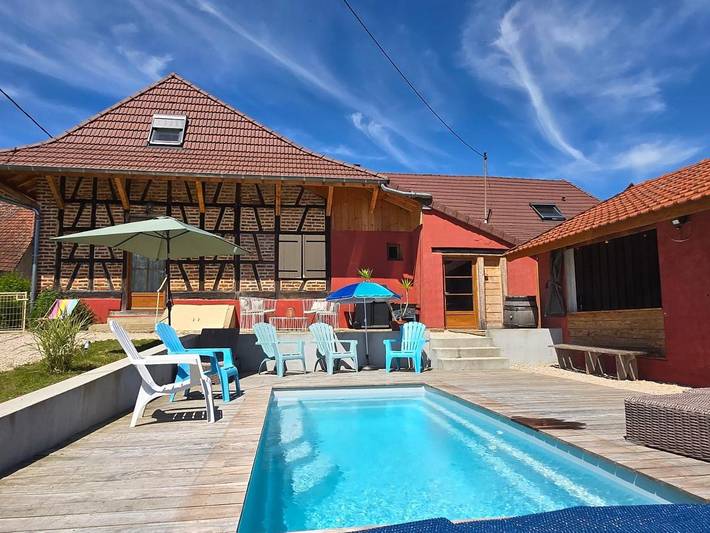 Appartement de vacances pour 6 personnes, avec Terrasse ainsi que Jardin et Piscine