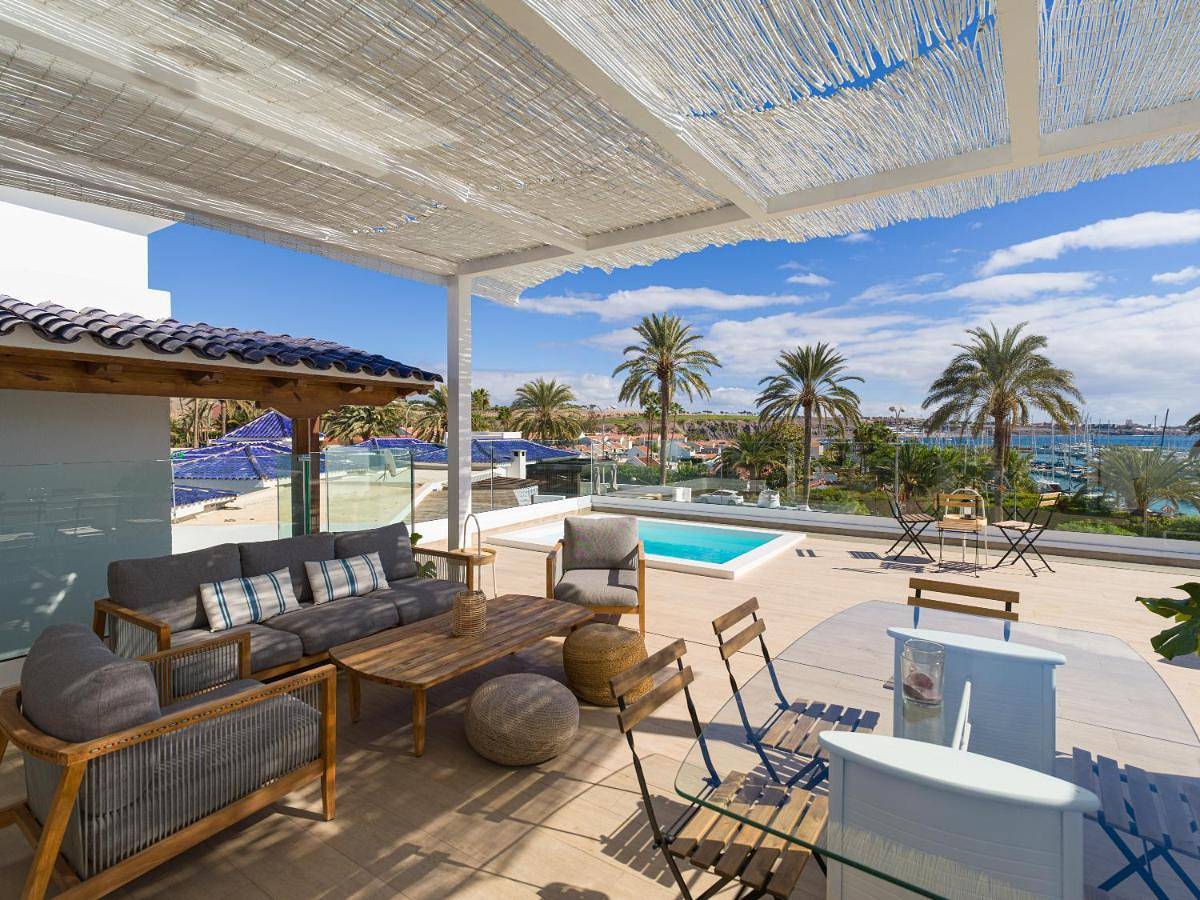 Pasitoblanco Porto Mare 45 Seaview Villa prívate heated pool in Maspalomas, San Bartolomé de Tirajana