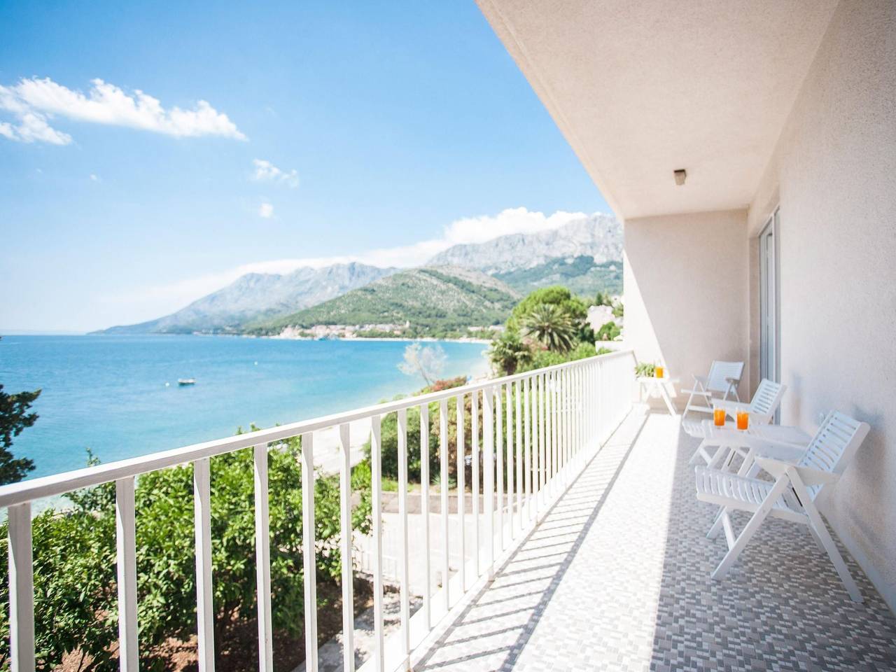 In Podaca mit Großem Balkon und Panoramablick in Podaca, Makarska Riviera