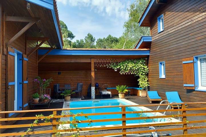 Maison de vacances pour 8 personnes, avec jardin dans Biscarrosse (bourg)