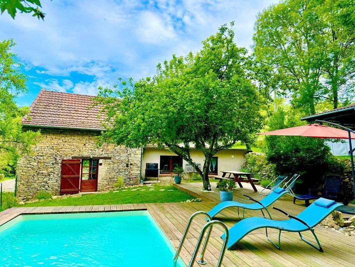 Maison de campagne pour 5 personnes, avec jardin ainsi que piscine et jacuzzi à Villefranche-de-Rouergue - 4