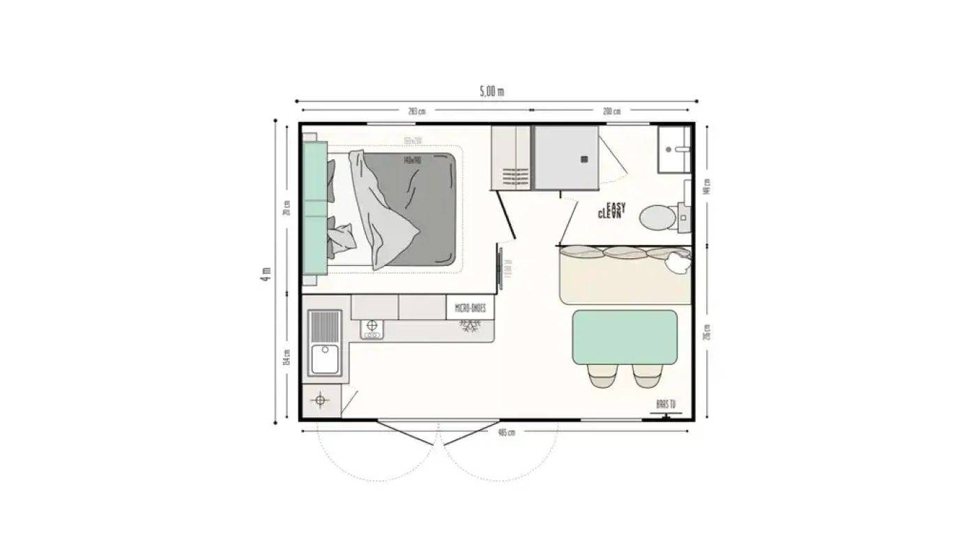 Zecamping 3* animaux acceptés locatif Tv clim 20m2 2 pers in Gex