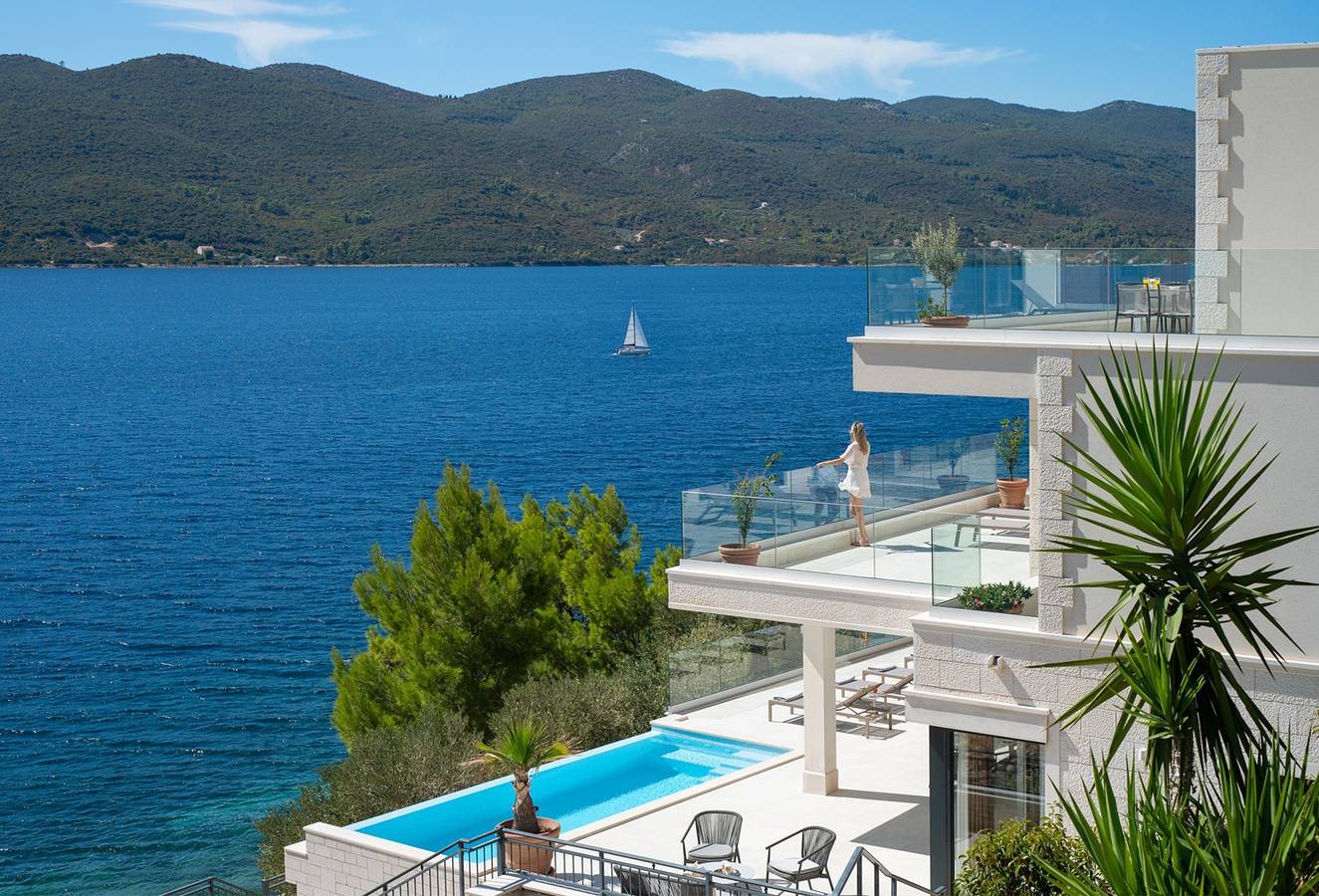 Villa Maris – beheizter Pool, Sauna, erste Reihe am Meer/Strand, haustierfreundlich in Viganj, Dubrovnik-Neretva
