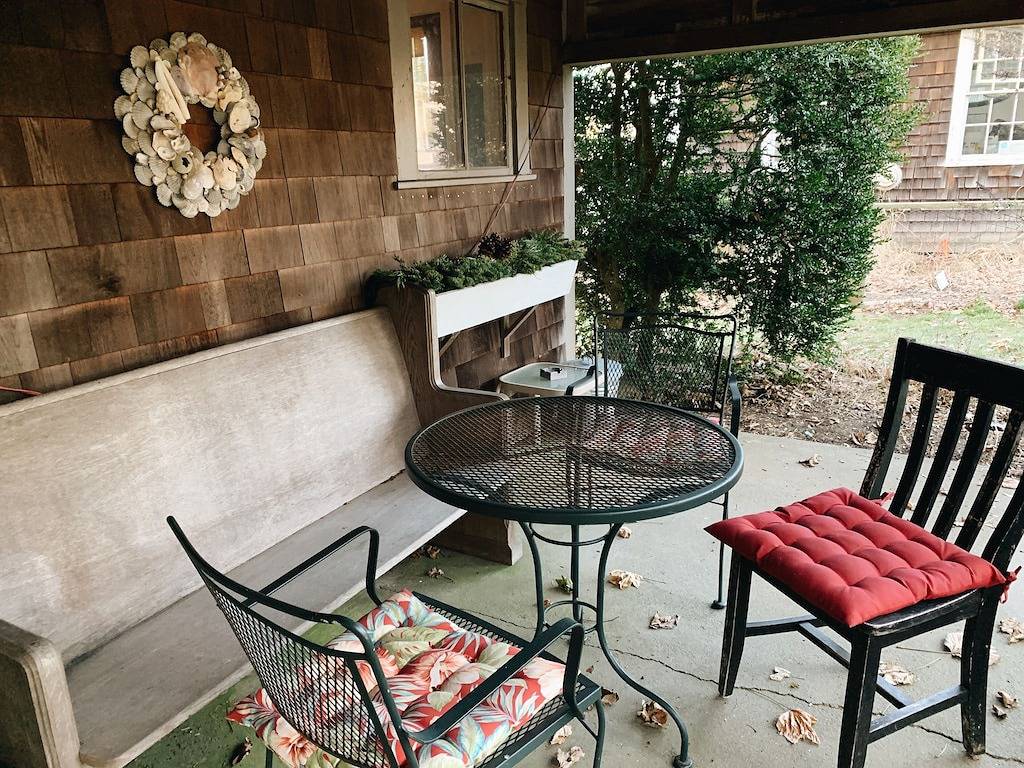 Urige Hütte auf Arbeits Weihnachtsbaum-Bauernhof in Se Küsten Rhode Island in Newport County