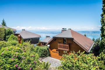 Chalet pour 6 personnes, avec piscine ainsi que balcon et jardin à Thollon-les-Mémises