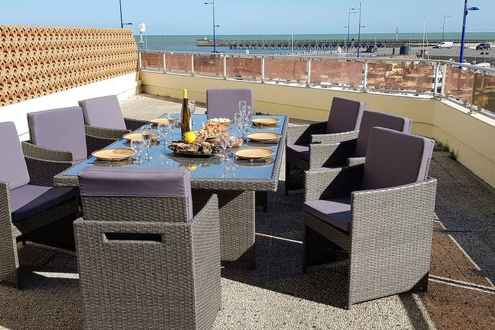 Location de vacances pour 8 personnes, avec balcon à Grandcamp-Maisy
