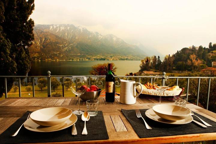 Ferienwohnung für 4 Personen, mit Seeblick und Balkon in Bellagio