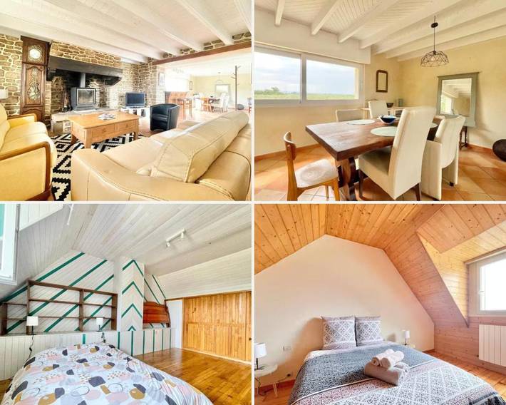 Location de vacances pour 10 personnes, avec jardin et vue, animaux acceptés à Ploéven - 2