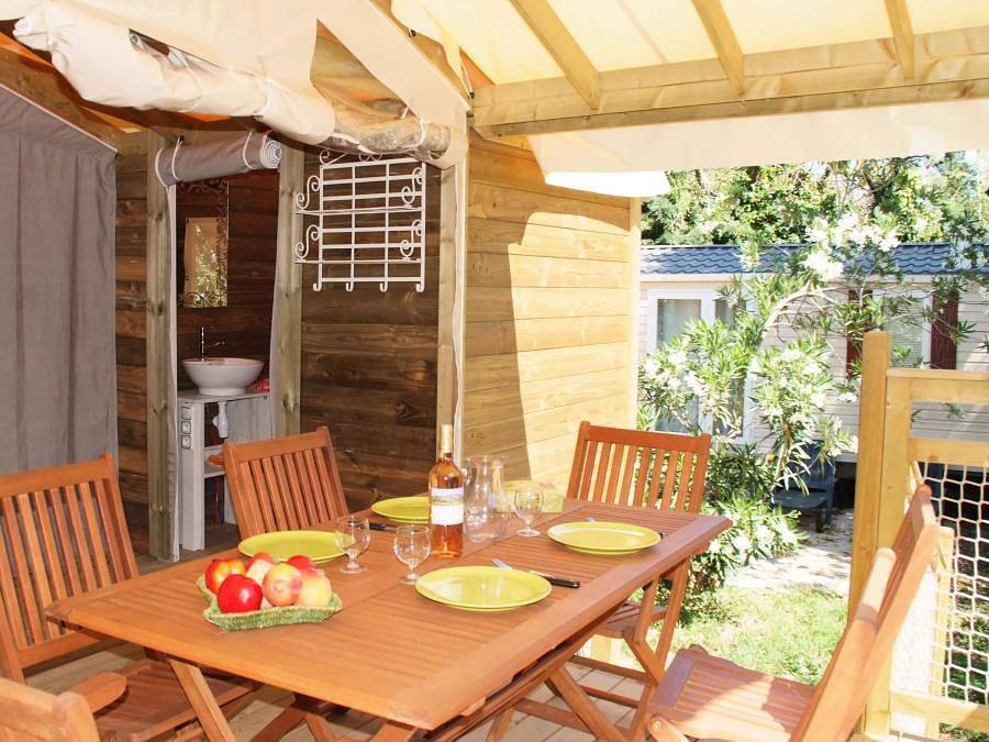 Camping  Les Pêcheurs - Mobilheim 5 personen - Caba'nature 3 Zimmer 5 Personen in Fayence, Draguignan Region