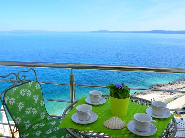 Apartament wakacyjny dla 4 osób, z Balkon i Taras w Okrug Gornji