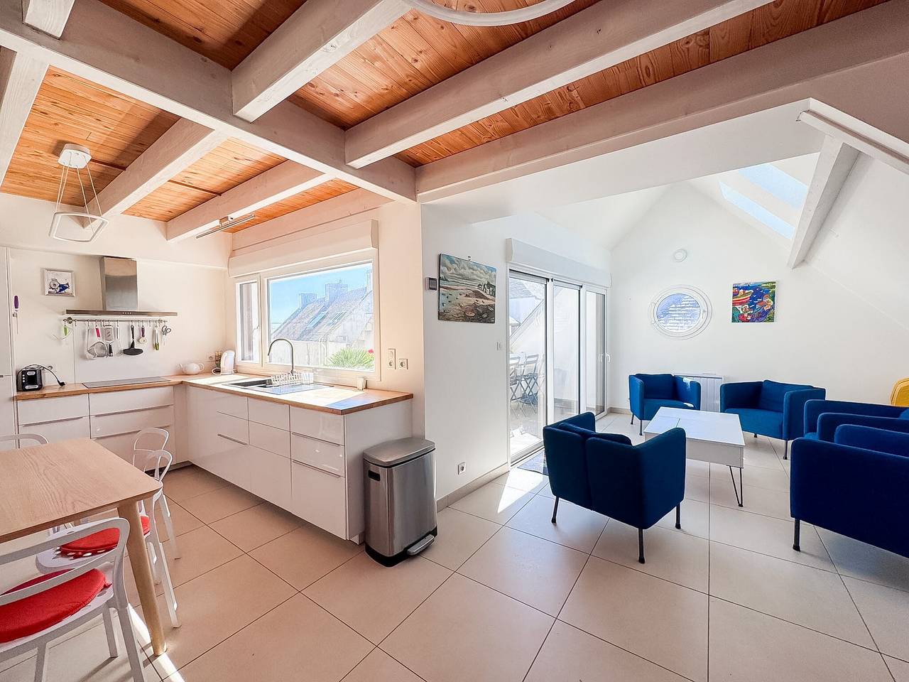 Ferienhaus „Les Embruns“ mit Meerblick, privater Terrasse und Wlan in Île-Tudy, Quimper und Umgebung