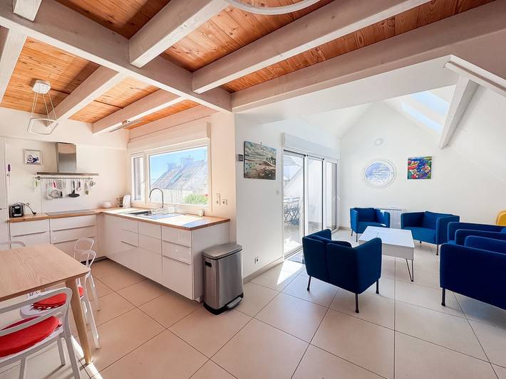 Maison de vacances « Les Embruns » avec vue mer, terrasse privée et Wi-Fi in Île-Tudy, Région de Quimper
