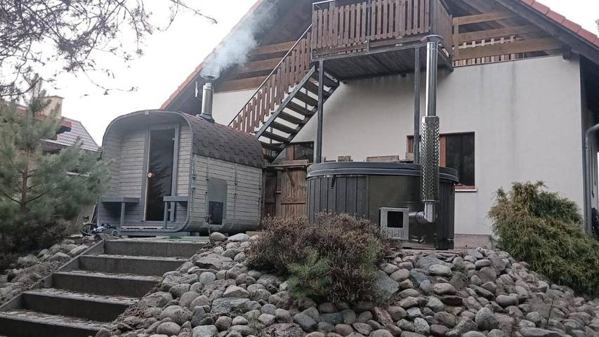 Camping für 5 Personen, mit Sauna und Whirlpool sowie Garten und Terrasse, mit Haustier in Pommern