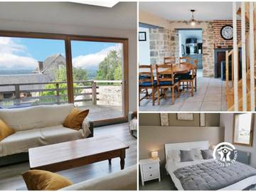 Gîte pour 6 personnes, avec balcon et jardin à Sainte-Suzanne
