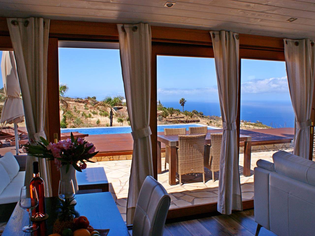 Romantische Ferienvilla mit Infinity-Pool und Panoramameerblick in Puntagorda, La Palma Norte